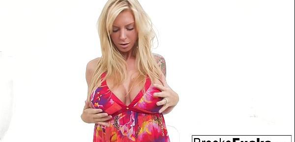  Watch Brooke Brand get naughty in her fun summer dress